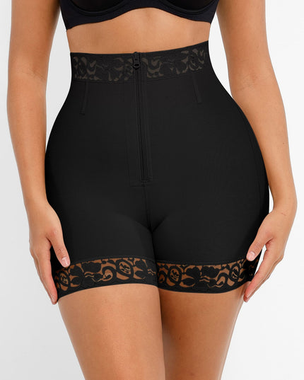 Novelia™ High-Waist Slimming Lace Zip Shorts
