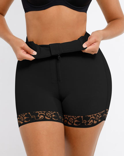 Novelia™ High-Waist Slimming Lace Zip Shorts